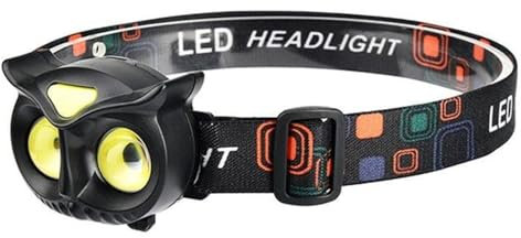 Linterna frontal LED, linterna brillante para la cabeza, luces LED ligeras de dibujos animados, impermeables, funciona con pilas, para camping, pesca