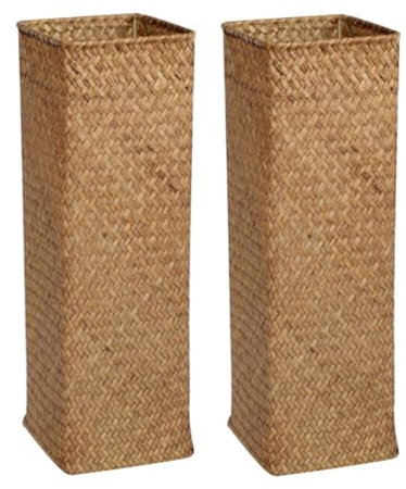 HOLIDYOYO Rustikale Blumenvase Handgewebter Blumentopf Dekorativer Stifthalter Für Den Schreibtisch