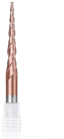 Pangyoo Fräser Ball Nose Tapered End Mills HRC62 Hartmetall CNC Carving Bit Gravur Router Bit R0.25-R2.0 Holz Metall Endmill(R0.5x30.5xD6x75)