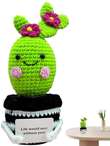 Kit Di Cactus Uncinetto - Set Di Libero Creativo Kit Fai Da Te Divertente Per La Decorazione Della Interna | Progetto Avanzato Di Gancio Di Cactus, Progetto Di Gancio Di Cactus Facile, Kit