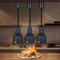 Aocay Lampe Chauffante Cuisine Professionnelle, Lampe Chauffe Plat Buffet Suspendue Hauteur Réglable, 250W Lampe Chauffante Alimentaire Réglable pour Hôtels, Buffets et Cuisines(D-19cm, 3 Pièces)
