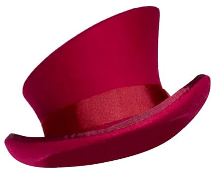 Asymmetrischer Zylinder, Wollhut, Damen, Herren, Unisex, Steam Punk, Hut, modischer Schleife, dekorativer Hut, Wollhut mit Ohren, RD1, Einheitsgröße