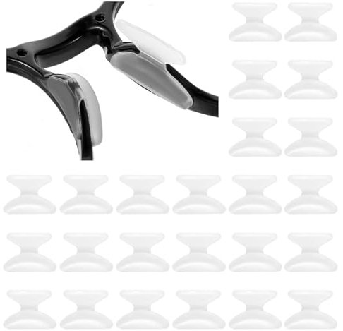 24 Stück Nasenpads Für Die Brille - Antirutsch Brillenstopper Brillengummi Silikon - Selbstklebend Klar Weiches Brillen Pad