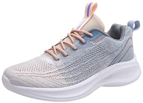 Basket Femme Montante Rose Chaussures Plage Sport Dames mode chaussures décontractées respirant léger amortissement absorbant semelle souple à lacets Chaussure Homme Blanche Costard Tn (Pink, 40)