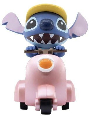 YuMe Stitch Mini figurine de moto rose à collectionner dans une boîte à fenêtre Hero | Produit sous licence officielle Disney | Jouet cadeau pour enfants, adultes et fans de cinéma | Obtenez les 7