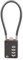 Câble antivol à combinaison à 4 chiffres de 18 cm pour casier de gym, casque, armoire de classement, boîte à outils, valise, sac à dos, noir