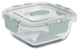 320ml Airtight Glass Food Storage Square Containers Clip Lock Lid 100% BPA Free