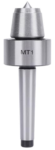 Live Tailstock Center MT1, Stainless Steel Woodworking Live Tailstock Center Cup and Point for Wood Metalworking Lathes