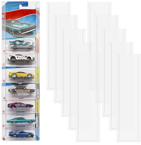 Pack of 10 Model Car Display Case Wall Mounted Compatible with Match Box Hot Wheels Packaging Cars Display Case, Model Car Storage Display Case Display Shelf