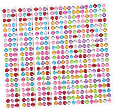 HOMSFOU 4blätter Nagelaufkleber Runde Strass-Aufkleber Für Nägel Gesichts-Edelsteine Körperschmuck Acryl Aufkleber DIY Dekoration