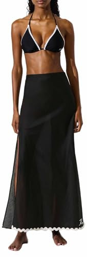 Karl Lagerfeld Damen Signature Scallop Beach Skirt Black XL