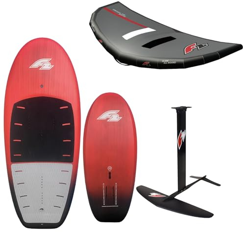 F2 Set Foilboard Glide Strato Team Rot 110L + Alu Foil 1700 + Wing 5qm