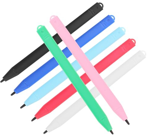 Homoyoyo Stylet pour Tablette D'écriture LCD 4,8 Pouces, Stylo Résistant à l'usure Embout en Caoutchouc Électroconducteur, Pack de 7 Stylos pour Écrans Tactiles