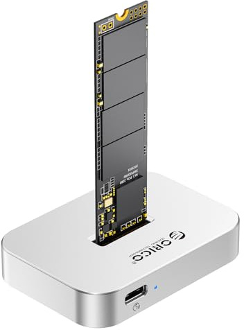 ORICO Carcasa Para SSD M.2 NVMe/SATA, Estación de Acoplamiento USB 3.2 Gen 2 para M.2, Adaptador Para SSD M.2 NVMe, Compatible con M.2 de 2230/2242/2260/2280/22110, Compatible con Windows/Mac OS/Linux