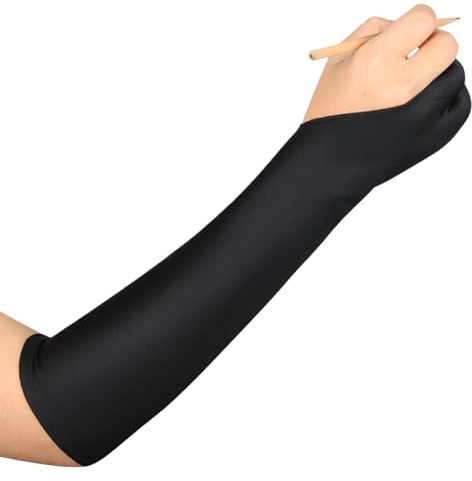 dzqad Digitaler Zeichenhandschuh,Zwei-Finger Handballen-Ablehnung Skizzen-Handschuh | Verlängerter Zeichenhandschuh - Für Hände, Maler, Arme, Ellbogen, Papier Und Schreiben