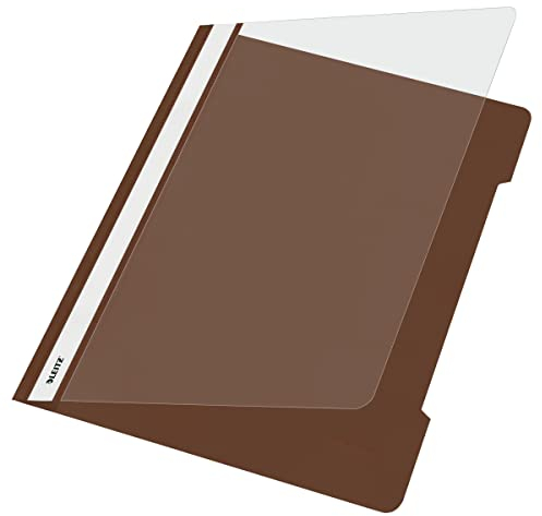 Leitz Hefter Standard, A4, langes Beschriftungsfeld, PVC, braun
