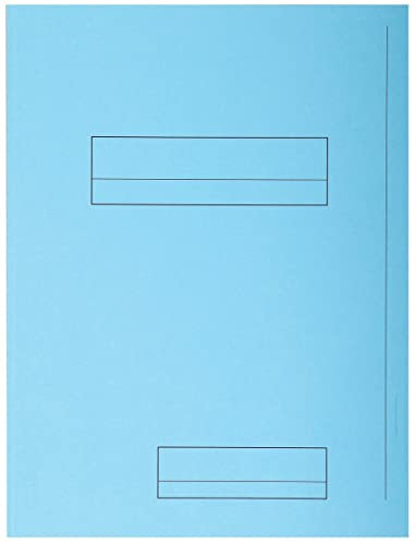 Exacompta 335006E - Lote de 50 Subcarpetas Super 250 Impresas y con 2 Solapas, Color Azul Claro