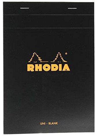 Rhodia 3 Stück Blöcke Black n ° 16 14,8 x 21 cm 80 F geheftet 80 g Uni