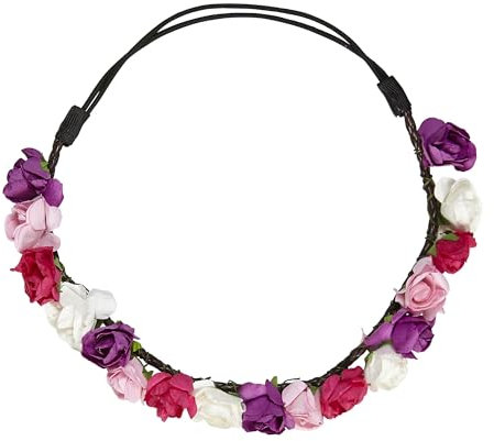 W WIDMANN MILANO Party Fashion 01096 - Blumenhaarband, Accessoire, Kopfschmuck, Hippie, Fee, Fasching, Karneval, Mottoparty