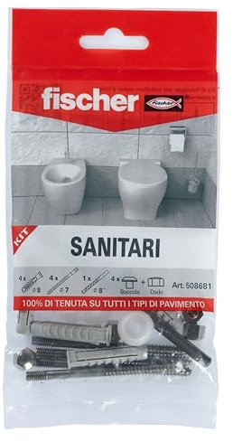 Fischer Kit Ready To Fix per il fissaggio di sanitari a pavimento