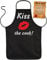 Grill-Schürze Kiss the cook BBQ Fun Koch-Schürze geil bedruckt Geschenk-Set mit Grillmeister-Urkunde