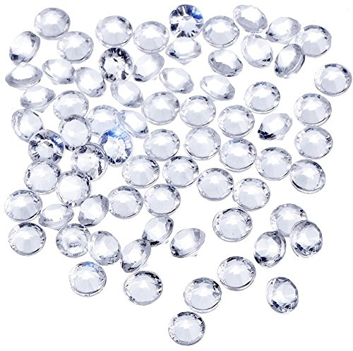 TOAOB 1000 Pieces 6mm Clear Tiny Acrylic Table Scatter Crystals Acrylic Diamonds Rhinestones for Table Decorations Wedding Decoration Bridal Shower Decoration