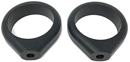 Alchemy Parts 1 Pair Motorcycle Universal Indicator Fork Clamps in Black 56-57mm Front Turn Signal Mounting Brackets Holders Supports