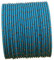 Touchstone NEU Colorful Armreif-Kollektion, Exklusive indische Bollywood-Armreife mit Goldener Glasur, Tiffany-Blau-Farbe, Designer-Schmuck, besondere große Armreife. 24er-Set für Damen.