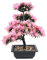 Bonsai Baum Künstlich,Künstliche Grün Bonsai Kunstpflanze mit Brown Topf, Tischdeko für Hochzeit/Büro/Zuhause Dekoration ，Pink