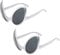 NUOBESTY skurrile Alien Brille Alien Kostüm Brille dekorative Brille Foto Requisiten Party Brille Party Favors 2 Stück (silberner Rahmen mit grauen Gläsern)