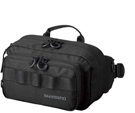 SHIMANO BW-021T Fishing Bag, Hip Bag, Black, M