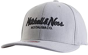 Mitchell & Ness Classic Red Pinscript Snapback, Charcoal