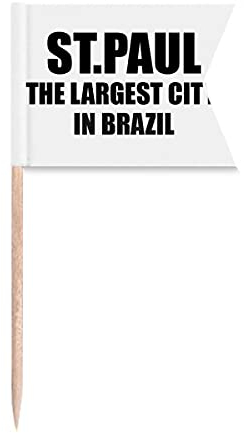 ST.Paul La ciudad más grande de Brasil Palillo de dientes banderas etiquetado para fiesta pastel comida queso