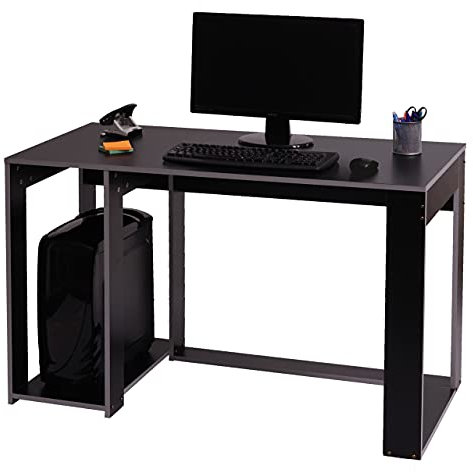 Mendler Schreibtisch HWC-J26, Computertisch Bürotisch, 120x60x76cm - schwarz-grau