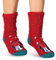 Disney Antirutschsocken Damen mit 3D-Ohren, One Size ABS Kuschelsocken Damen Antirutsch Haussocken Winter Frauen Geschenke (Rot Minnie)