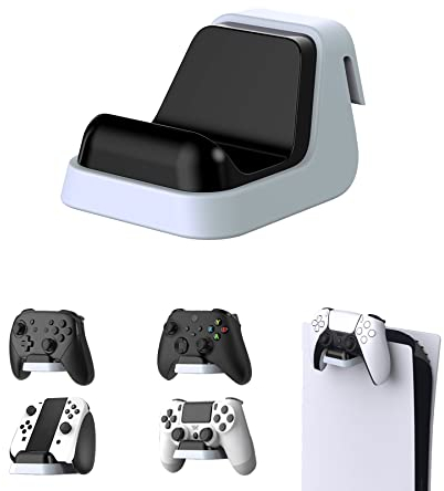 playvital Support pour ps5 Manette/Console/Casque Mural,Socle Base Accessoire pour Xbox Series/One X S Controller Stand Holder pour Nintendo Switch Pro-Noir&Blanche