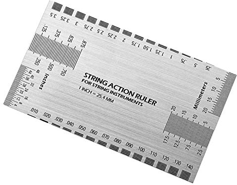 Ecoodisk Guitar Ruler String Action Ruler Gauge Tool for Electric Bass and Acoustic Guitar.