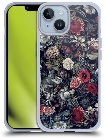 Head Case Designs Offizielle Riza Peker Skelett Zone Kamm 9 Soft Gel Handyhülle Hülle kompatibel mit Apple iPhone 14