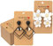G2PLUS 100 Stück Ohrringe Displaykarten,5x9CM Ohrhänger Display-Karten, Braun Kraftpapier Ohrringe Karten, Hängen Ohrringkarten für DIY Ohrstecker und Ohrringe