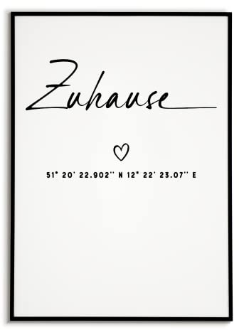 Personalisiertes Poster Koordinaten Zuhause Minimalistisch Einzugsgeschenk Familie Wohnung Bauherr Einzug Geschenke