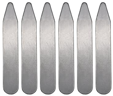 TOOYFUL -Pack Kragenstäbchen, knitterfrei, einzigartige, glatte Kanten, Metall, rutschfest, exquisit für Damen, Herren, Herren, Hemd, Uniform, tägliche, 63,5 mm x 10 mm x 0,8 mm