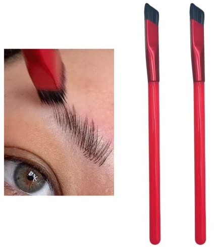 JYCRA Lot de 2 pinceaux à sourcils multifonctions portables inclinés pour sourcils et sourcils