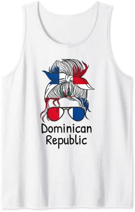 Dominikanische Republik Flagge Karibik Urlaub Girl Dom Rep Tank Top