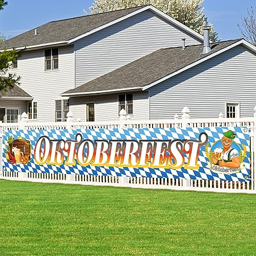 Oktoberfest Banner Decoration, SEPGLITTER Bavarian Decoration Oktoberfest for Party Indoor Outdoor Beer Tents Garden Party Decoration 50 * 300cm