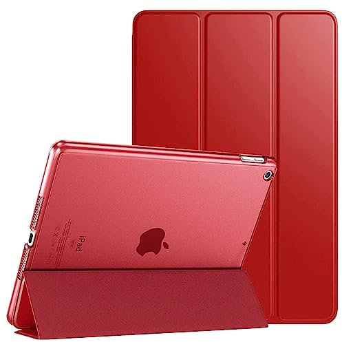 PROTech - Custodia magnetica intelligente per Apple iPad (9,7 pollici) 2017 di quinta generazione A1822 A1823, con funzione accensione/spegnimento automatico (rosso)