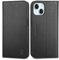SHIELDON Wallet Case for iPhone 15, Genuine Leather Folio Case with [Card Holder][RFID Blocking][Kickstand][Magnetic Closure] Shockproof TPU Cover Compatible with iPhone 15 6.1 - Litchi Grain Black