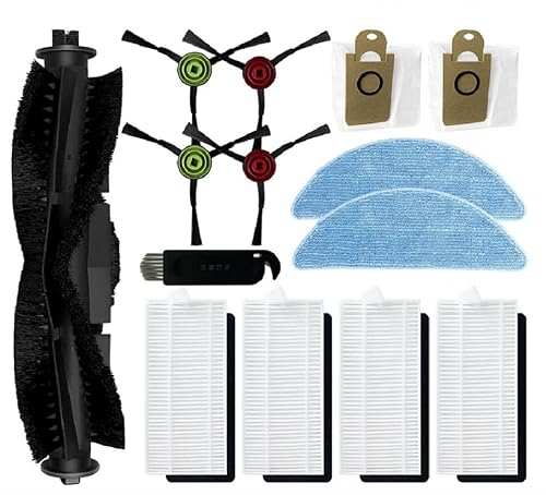 Brosse latérale principale de rechange Hepa filtre à poussière sac à poussière compatible avec HONITURE Q6 SE Robot aspirateur pièces de rechange (lot A)