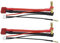 EMSea 2stk Hardcase Anschlusskabel für 2S 7.4V Lithium Akkus RC Car T-Stecker 90° 5.0mm Bananenstecker Lithium Akku Ladekabel 12AWG