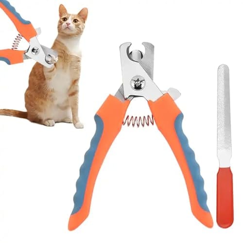 Longivia® Coupe Ongle Chien et Chat Professionnel Mesure Grande Taille 15,5 cm en Acier Inoxidable – Pince Griffe pour Toilettage Chiens avec Securite - Accessoire Animaux (Rouge Noir)