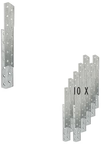siwitec Sparrenpfettenanker aus sendzimirverzinktem Stahl | links 32 x 32 x 210 mm | 10 Stück | Dachsparren | Anker